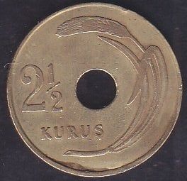 1949 Yılı 2.5 Kuruş Çok Temiz +