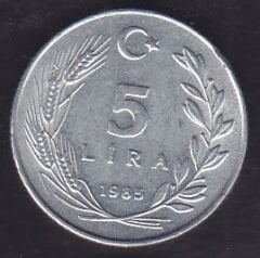 1985 Yılı 5 Lira
