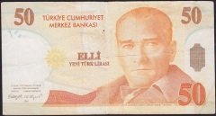 8.Emisyon 50 YTL A36 921583 Çok Temiz