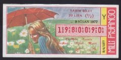 1977 9 NİSAN YARIM BİLET