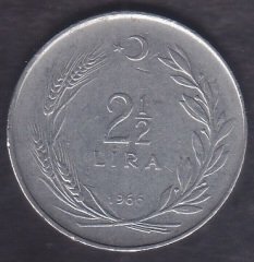 1966 YILI 2.5 LİRA ( TERS )