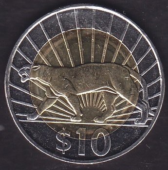 Uruguay 10 Peso 2015 Çil
