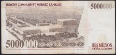 7.Emisyon 5 000 000 Lira H25 821592 Çok Temiz