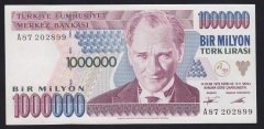 7.EMİSYON 1.TERTİP 1 000 000 LİRA A87 202899 ÇÇT +