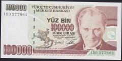 7.EMİSYON 3.TERTİP 100000 LİRA I50 377861 ÇİLALTI ÇİL