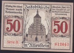 ALMANYA 50 PFENNİNG NOTGELD 1921 ÇİL