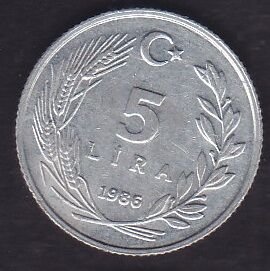 1986 Yılı 5 Lira