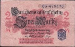 Almanya 2 Mark 1914 Çok Temiz ( 476 476 )