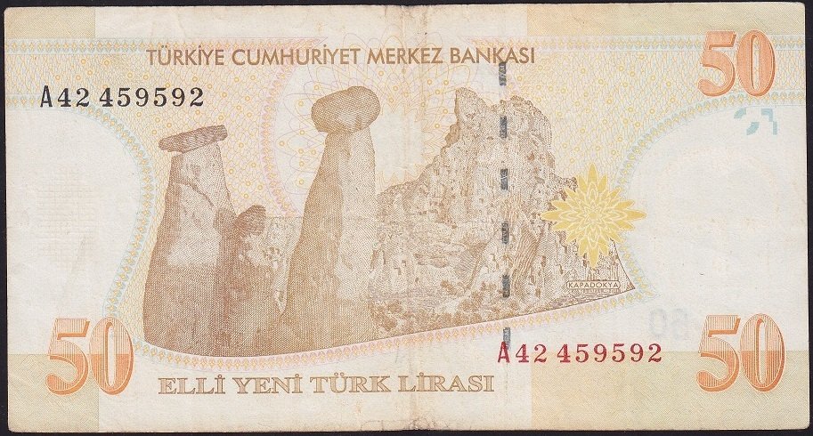 8.Emisyon 50 YTL A42 459592 Çok Temiz