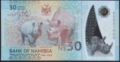 Namibya 30 Dolar 2020 Çil Polimer A0901000