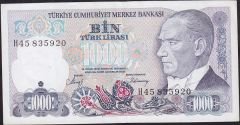 7.Emisyon 2.Tertip 1000 Lira H45 835920 Çok Temiz+