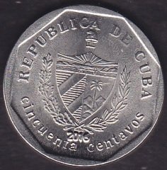 Küba 50 Centavos 2016 Çil