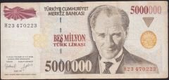7.Emisyon 5 000 000 Lira H23 470223 Çok Temiz