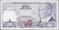 7.Emisyon 2.Tertip 1000 Lira H45 835919 Çok Temiz +