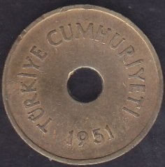 1951 Yılı 2.5 Kuruş Çok Temiz +