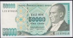 7.Emisyon 2.Tertip 50000 Lira L22 479115 Çilaltı Çil