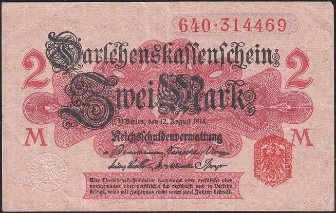 Almanya 2 Mark 1914 Çok Temiz+