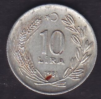 1981 Yılı 10 Lira