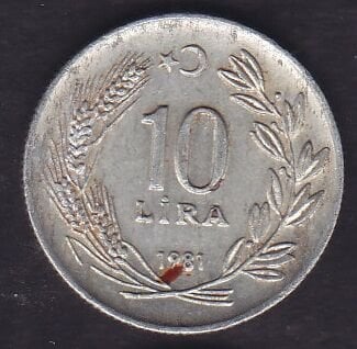 1981 Yılı 10 Lira