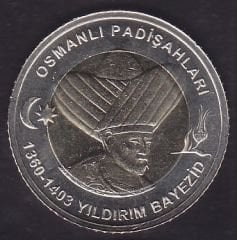 2024 Yılı Hatıra 1 Lira - Yıldırım Bayezid Çil