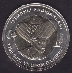 2024 Yılı Hatıra 1 Lira - Yıldırım Bayezid Çil