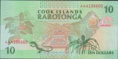 Cook Island 10 Dolar 1992 Çil Pick 8