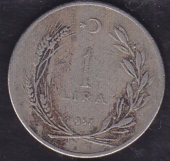 1957 Yılı 1 Lira