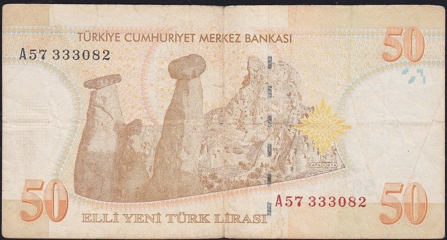 8.Emisyon 50 YTL A57 333082 Temiz