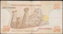 8.Emisyon 50 YTL A57 333082 Temiz
