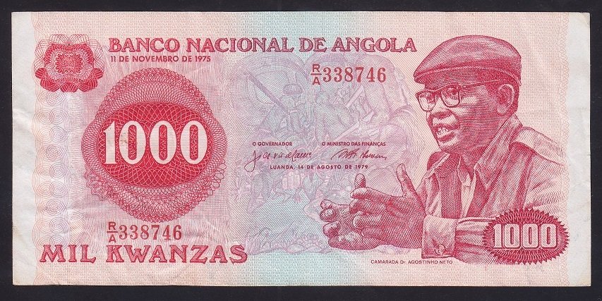 Angola 1000 Kwanzas 1979 Çok Temiz+ Pick117