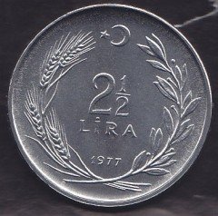 1977 YILI 2.5 LİRA  FAO  HERKESE EKMEK VE KONUT ÇİL