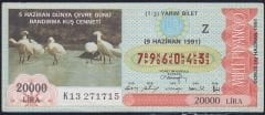 1991 9 Haziran Yarım Bilet - Z Serisi