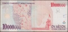 7.Emisyon 10 000 000 Lira A27 501819 Çok Temiz