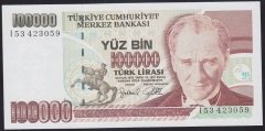 7.EMİSYON 3.TERTİP 100000 LİRA I53 423059 ÇİLALTI ÇİL