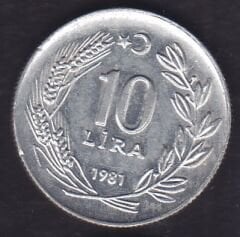 1981 Yılı 10 Lira