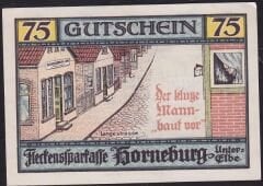 Almanya 75 Pfennig Notgeld 1921 Çil Filigran