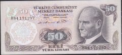 6.Emisyon 1.Tertip 50 Lira H84 171297 Çilaltı