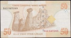 8.Emisyon 50 YTL A62 547289 Çok Temiz