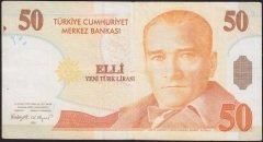 8.Emisyon 50 YTL A62 547289 Çok Temiz