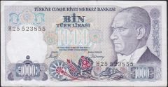7.Emisyon 2.Tertip 1000 Lira H25 523855 Çok Temiz+
