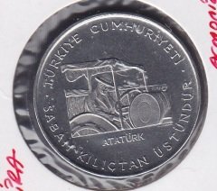 1970 YILI 2.5 LİRA  FAO SABAN KILIÇTAN ÜSTÜNDÜR ÇİL
