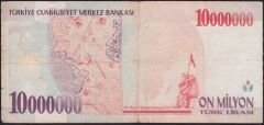 7.Emisyon 10 000 000 Lira A26 204978 Temiz