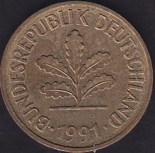 Almanya 5 Pfennig 1991 G