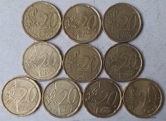 Avrupa Birliği 20 Euro Cent - 10 farklı çeşit