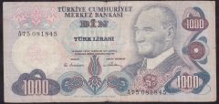 6.EMİSYON 1.TERTİP 1000 LİRA A75 081845 TEMİZ