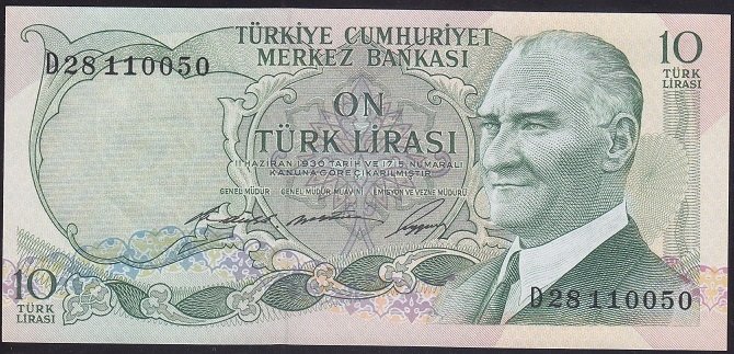 6.EMİSYON 1.TERTİP 10 LİRA D28 110050 ÇİLALTI