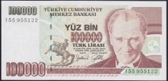 7.EMİSYON 3.TERTİP 100000 LİRA I55 955122 ÇİLALTI ÇİL