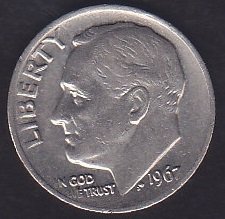AMERİKA 1 DIME 1967