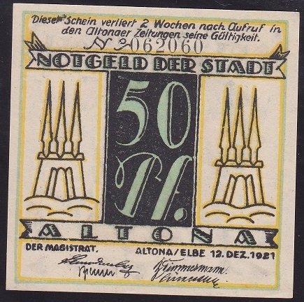 ALMANYA 50 PFENNİNG NOTGELD 1921 ÇİL