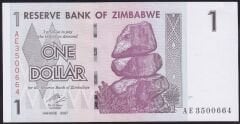 Zimbabwe 1 Dolar 2007 Çil Pick 65 AE